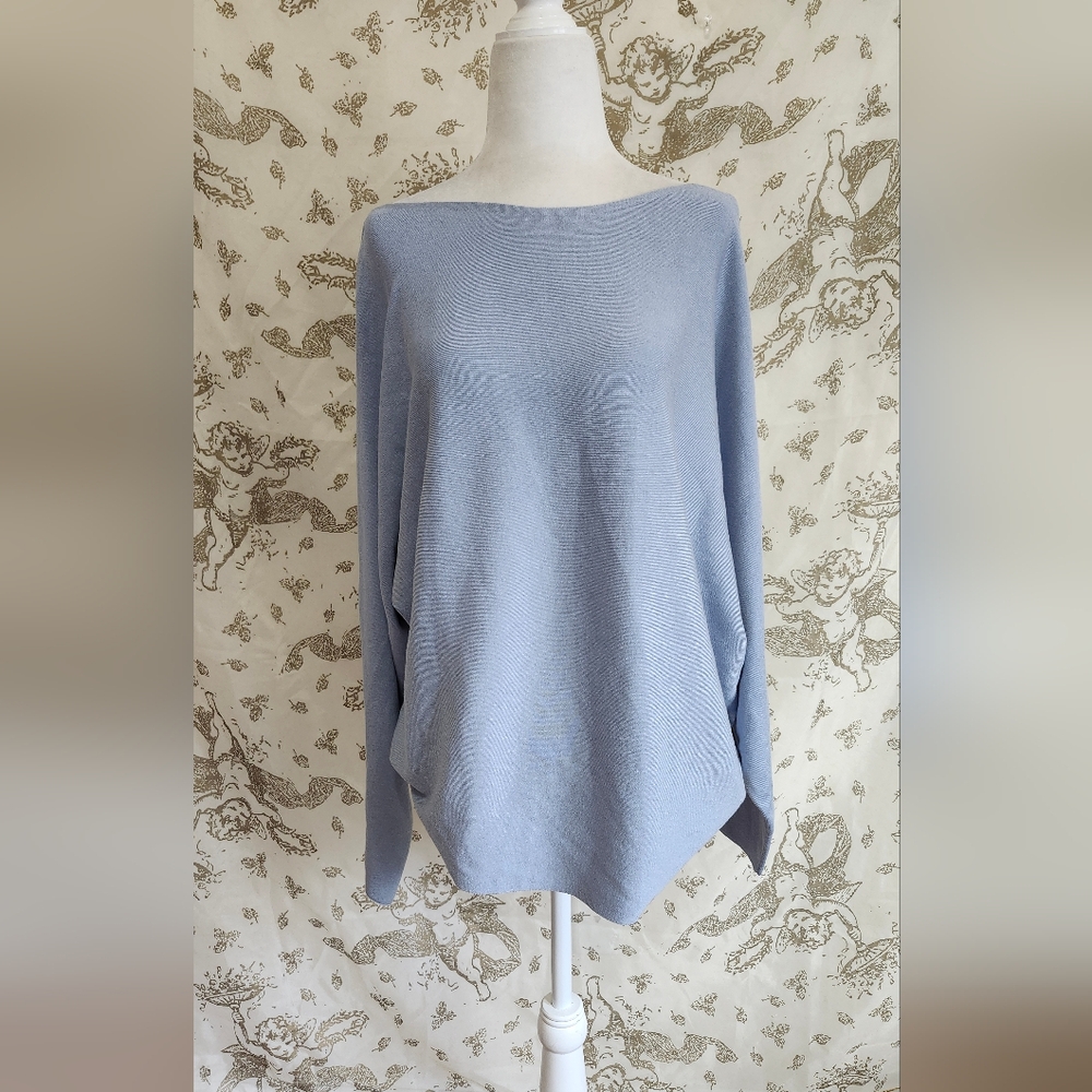 Lafayette 148 New York Light Blue Crewneck Sweater